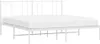 A white metal bed frame with a mattress, shown from a side angle against a white background. Náhled obrázku produktu