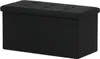 A black storage ottoman is shown from a side angle against a white background. Náhled obrázku produktu