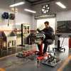 UISEBRT Stojan na motor 570 kg červený, otočný o 360° a Náhled obrázku produktu 7