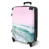 NoBoringSuitcases.com® Großer Koffer - Meer - Wellen - Rosa Produktbild-Vorschau 2