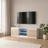 Szafka RTV 138cm AGA biała sonoma matowa pod telewizor 4 Podgląd zdjęcia produktu 2