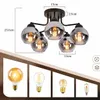ZMH Plafondlamp zwart, 5-lichts, vintage design, E27 Productafbeelding-voorbeeld 10