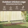 vidaXL Cage à poules argentée 215 x 100 x 85 cm Acier Voir les images du produit 6
