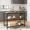 Hoppa! | Kücheninsel | Braun/Schwarz | Stahl - 120 x 60 x Produktbild-Vorschau 4