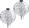 2er Set LED Solarleuchte, Erdspieß, Kugel, H 51 cm Produktbild-Vorschau 1