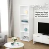 Regał na książki, biały regał MDF z 4 poziomami, 32 x 24 x Podgląd zdjęcia produktu 8