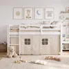 Hoogslaper met matras 90x200 cm, wit. Kinderbed met ladder, Productafbeelding-voorbeeld 24