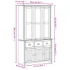vidaXL Highboard BODO blanc marron 115,5x43x200,5 cm Pin Voir les images du produit 8
