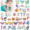 80x glitter tattoo set per ragazze, farfalla sirena Anteprima dell’immagine prodotto 2