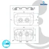 tecuro Universal Doppel-Scharnierrosette für Rohr Ø 10 mm Produktbild-Vorschau 5