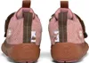 The back view of two pink children's shoes with brown accents. Produktbild-Vorschau