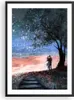 Gerahmtes Poster - Schwarzer Rahmen - Himmel Mond Liebhaber Produktbild-Vorschau 1