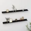 vidaXL Mensole a muro 2 pezzi nero 100x9x3 cm Anteprima dell’immagine prodotto 1