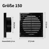 Ø150mm Lüftungsgitter Rechteckig mit Integrierter Produktbild-Vorschau 7
