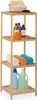 Relaxdays Badregal, Bambus, 4 Ablagen, HxBxT: 116,5x38x39,5 Produktbild-Vorschau 1