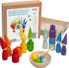 Ulanik Montessori Holzspielzeug Regenbogen Steckpuppen in Produktbild-Vorschau 1