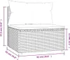 A line drawing of a garden sofa with dimensions indicated. Náhľad obrázku produktu