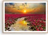 Gerahmtes Poster - Rahmen in heller Eiche - See Blumen - Produktbild-Vorschau 1