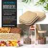 Arendo Vorratsgläser, Glasbehälter 6er Set mit Bambusdeckel Produktbild-Vorschau 3