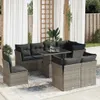 Eleganten-Stil 9-tlg. Garten-Lounge-Set mit Kissen Produktbild-Vorschau 1