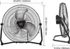 VEVOR Bodenventilator, 3 Gang, Windmaschine, 45 cm Produktbild-Vorschau 8
