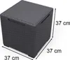 Aufbewahrungsbox 3in1 Schwarz Beistelltisch Hocker Produktbild-Vorschau 14
