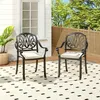 Livingandhome 2er-Set Aluminiumguss-Gartenstühle – inkl. Produktbild-Vorschau 1