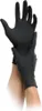 Hands wearing black nitrile gloves. Produktbild-Vorschau