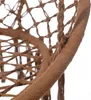 A close-up view of the woven texture of a brown hanging chair. Produktbild-Vorschau