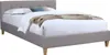 Polsterbett ADELE Bett mit Stoff in grau 140x200 cm Produktbild-Vorschau 1