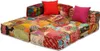 vidaXL Pouf modulaire 3 places patchwork tissu Voir les images du produit 3