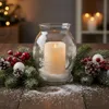 LED Kerze 12x20cm mit Timer Outdoor Kunststoff Creme / Produktbild-Vorschau 5