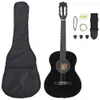 vidaXL 8-tlg. Klassikgitarren-Set für Anfänger Schwarz 3/4 Produktbild-Vorschau 7