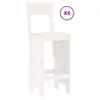 Cloris Designermöbel 7-tlg. Gartenbar-Set Weiß Massivholz Produktbild-Vorschau 3