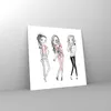 Bilder auf glas - Mädchen Mode Trends Treffen - 40x40cm - Produktbild-Vorschau 4