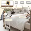 COSTWAY Tavolino da letto con rotelle, tavolino regolabile Anteprima dell’immagine prodotto 6
