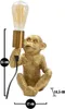 Mauro Ferretti Tischlampe Affe E27 17x14,5x25 cm gold Produktbild-Vorschau 7