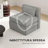 HOMCOM Bodensessel 2-in-1 Klappbar Schlafsofa mit Kordoptik Produktbild-Vorschau 6