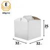 KAPAK Tortenkarton Weiß 32x32x25 cm mit Griff Produktbild-Vorschau 2
