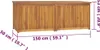 vidaXL Gartenbox 150x50x55 cm Massivholz Teak Produktbild-Vorschau 18