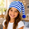 Kinder Schlafmütze mit Bommel - Baumwolle | Blau Weiß Produktbild-Vorschau 7