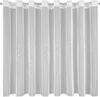 A white sheer curtain with grommets hanging from a rod. Voir les images du produit