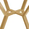 Close-up view of the intersecting metal legs of a table. Podgląd zdjęcia produktu