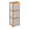 Regal "tidy box" mit 3 körben aus braunem bambus - 5 five Produktbild-Vorschau 1