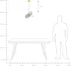 BELIANI Lampa wisząca jasnoszara lniana 105 cm oświetlenie Podgląd zdjęcia produktu 7