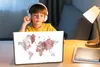 MuchoWow® Laptop Aufkleber Sticker Cover Weltkarte - Marmor Produktbild-Vorschau 3