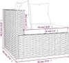 6-tlg. Garten-Lounge-Set mit Kissen Poly Rattan Grau Produktbild-Vorschau 7