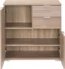 CASARIA® Cassettiera Alba 2 Cassetti 2 Ante 71x74x35 cm Anteprima dell’immagine prodotto 3