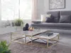 Tavolino di design set di 2 ottiche quadrate in marmo Anteprima dell’immagine prodotto 2