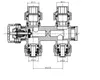 Technical drawing of a valve assembly. Produktbild-Vorschau
